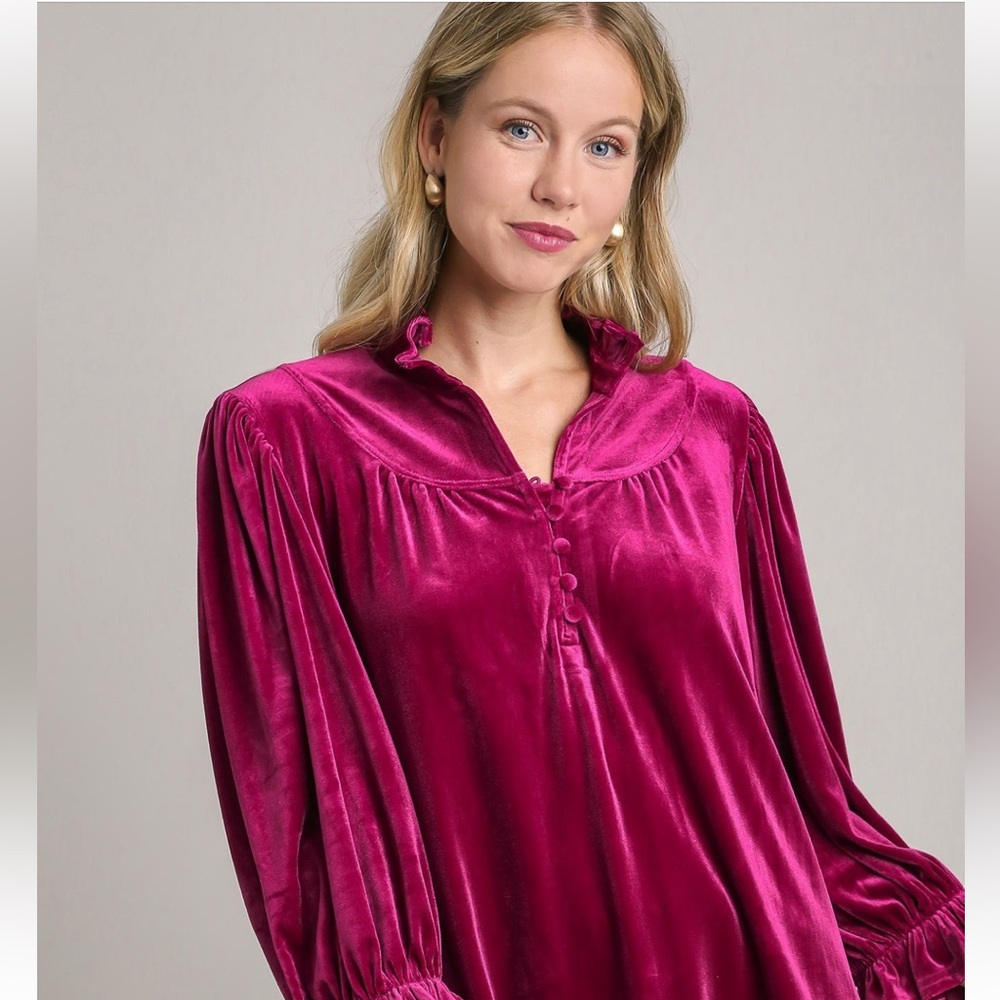 💫Velvet High Ruffle Top💫 - Picture 9 of 14